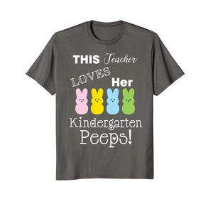 Funny shirts V-neck Tank top Hoodie sweatshirt usa uk au ca gifts for This Teacher Loves Her Kindergarten Students Easter T-Shirt 2101837