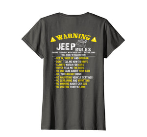 Funny shirts V-neck Tank top Hoodie sweatshirt usa uk au ca gifts for Warning Jeep rules funny gift shirt t-shirt 2496860