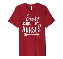 Load image into Gallery viewer, Funny shirts V-neck Tank top Hoodie sweatshirt usa uk au ca gifts for Easily Distracted By Horses Funny Horse Girl Stable Shirt 1779769
