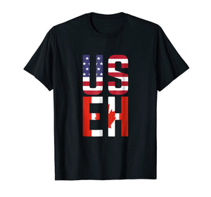 Funny shirts V-neck Tank top Hoodie sweatshirt usa uk au ca gifts for USEH America Canada Flag Funny American Canadian T-Shirt 902129