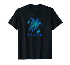 Funny shirts V-neck Tank top Hoodie sweatshirt usa uk au ca gifts for Roatan Honduras T-Shirt Sea Blue Tribal Turtle 2001904
