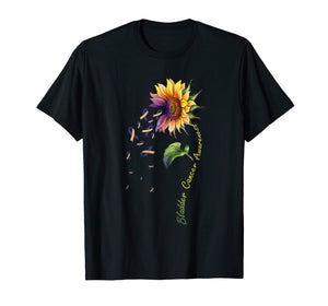 Funny shirts V-neck Tank top Hoodie sweatshirt usa uk au ca gifts for Bladder Cancer Awareness Sunflower Shirt 1694017