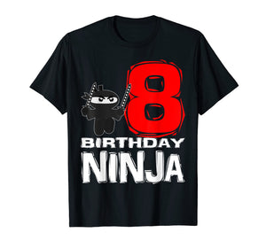 Funny shirts V-neck Tank top Hoodie sweatshirt usa uk au ca gifts for Ninja 8th Birthday T Shirt for 8 Year Old Child Boy Girl 1844789