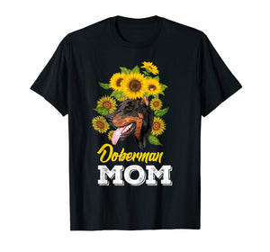 Funny shirts V-neck Tank top Hoodie sweatshirt usa uk au ca gifts for Doberman Mom T-shirt Sunflower Doberman Mother's Day Gift 2796031