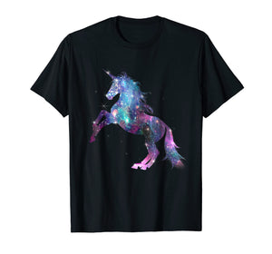 Awesome Rainbow Unicorn Galaxy Sparkle Star T-Shirt