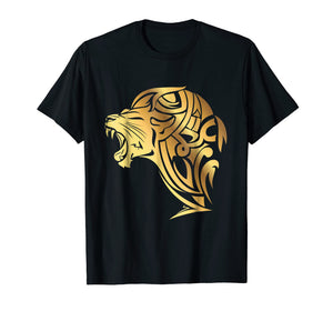 Funny shirts V-neck Tank top Hoodie sweatshirt usa uk au ca gifts for Calligraphy Art Gold Lion Fashion T-shirt for Men and Women 1818023