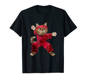 Funny shirts V-neck Tank top Hoodie sweatshirt usa uk au ca gifts for Shaolin Cat in Wushu Kung fu Stance, Martial Art T-Shirt 2599205
