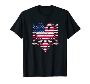 Funny shirts V-neck Tank top Hoodie sweatshirt usa uk au ca gifts for Albanian American Flag - USA Albania Flag T Shirt Eagle 2724479