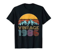 Load image into Gallery viewer, Funny shirts V-neck Tank top Hoodie sweatshirt usa uk au ca gifts for Vintage 1986 T-Shirt Born in 1986 Retro 32th Birthday Gift 2090383
