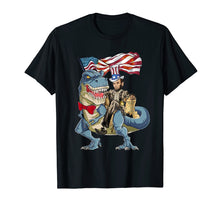 Load image into Gallery viewer, Funny shirts V-neck Tank top Hoodie sweatshirt usa uk au ca gifts for Abe Lincoln Murica T- Rex Shirt Funny 4th Of July USA Flag 1087498
