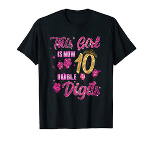 10 Years Old 10th Birthday Girl 10 Double Digits Gift Shirt