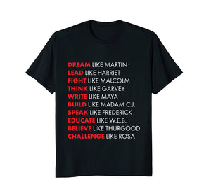 Funny shirts V-neck Tank top Hoodie sweatshirt usa uk au ca gifts for Dream Like Martin Black History T Shirts 2548829