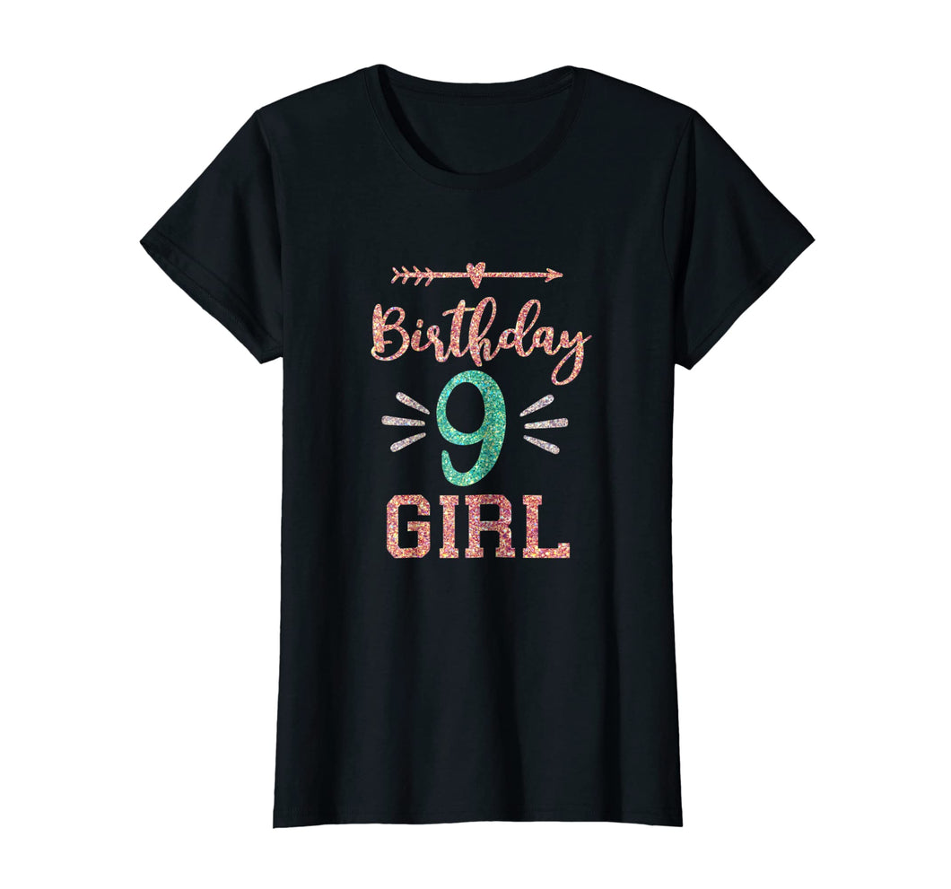 Funny shirts V-neck Tank top Hoodie sweatshirt usa uk au ca gifts for Birthday 9 Girl Cute Birthday Shirt 9th Birthday Party 169814