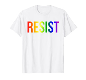 Funny shirts V-neck Tank top Hoodie sweatshirt usa uk au ca gifts for Resist Rainbow Flag Nationa Pride March Shirt 1659466