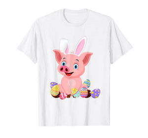 Funny shirts V-neck Tank top Hoodie sweatshirt usa uk au ca gifts for Pig With Bunny Rabbit Hat Easter Eggs T-Shirt Gifts 2729028