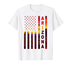 Funny shirts V-neck Tank top Hoodie sweatshirt usa uk au ca gifts for Arizona Sunset American Flag Flagstaff Tucson State TShirt 2350366