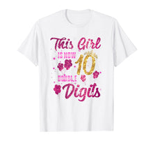 Load image into Gallery viewer, 10 Years Old 10th Birthday Girl 10 Double Digits Gift Shirt
