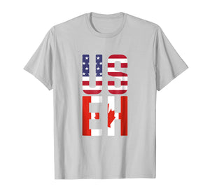 Funny shirts V-neck Tank top Hoodie sweatshirt usa uk au ca gifts for USEH America Canada Flag Funny American Canadian T-Shirt 902129