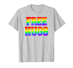 Funny shirts V-neck Tank top Hoodie sweatshirt usa uk au ca gifts for Give Love and Free Hugs. Gay Pride Rainbow Flag LGBT Shirt 2061104