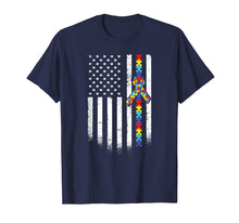 Load image into Gallery viewer, Autism American Flag Puzzle Autism Awareness Gift T-Shirt

