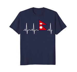 Funny shirts V-neck Tank top Hoodie sweatshirt usa uk au ca gifts for Nepal Shirt -Nepali Flag Heartbeat Gift T-Shirt 2763382