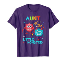 Load image into Gallery viewer, Aunt Of The Little Monster Birthday Family Monster Shirt
