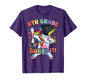 Funny shirts V-neck Tank top Hoodie sweatshirt usa uk au ca gifts for Dabbing 8th Grade Unicorn T shirt Graduation Class of 2019 245053