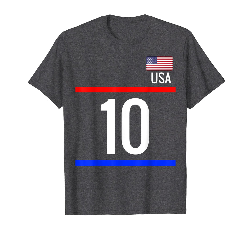 Funny shirts V-neck Tank top Hoodie sweatshirt usa uk au ca gifts for USA Soccer Jersey Tshirt with number 10 - sports 2089005