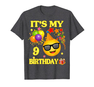 Funny shirts V-neck Tank top Hoodie sweatshirt usa uk au ca gifts for 9 Years Old It's My Birthday Emoji Shirt 9th Birthday 744792