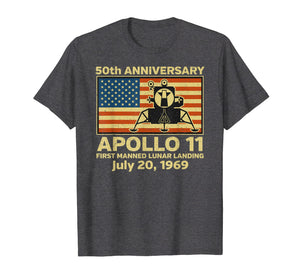 Funny shirts V-neck Tank top Hoodie sweatshirt usa uk au ca gifts for Apollo 11 American Flag 50th Anniversary Moon Landing 886892
