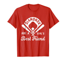 Load image into Gallery viewer, Funny shirts V-neck Tank top Hoodie sweatshirt usa uk au ca gifts for Diamonds Are A Girl&#39;s Best Friend Shirt Baseball Softball 1570814
