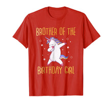 Load image into Gallery viewer, Brother Of The Birthday Girl Dabbing Unicorn Family T-Shirt

