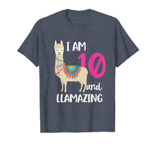 Load image into Gallery viewer, Funny shirts V-neck Tank top Hoodie sweatshirt usa uk au ca gifts for 10th Birthday Llama I&#39;m 10 Years Old and Llamazing T-Shirt 922071
