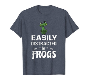 Funny shirts V-neck Tank top Hoodie sweatshirt usa uk au ca gifts for Easily Distracted By Frogs T-Shirt Funny Frog Lovers Gift 1980661