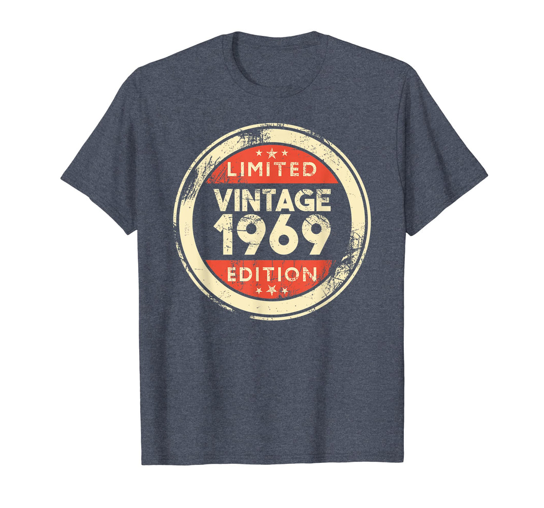 50th Birthday T-Shirt Vintage 1969 Shirt- 50 Years Old Gifts