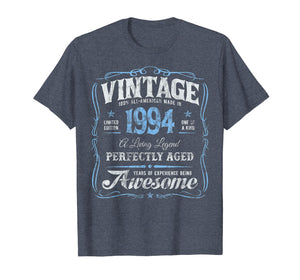 25th Birthday T-Shirt Made In 1994 Vintage 25 Years Old Gift
