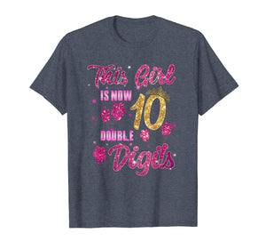 10 Years Old 10th Birthday Girl 10 Double Digits Gift Shirt