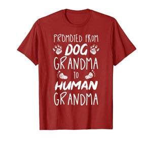 Funny shirts V-neck Tank top Hoodie sweatshirt usa uk au ca gifts for Promoted From Dog grandma To Human grandma T-Shirt 235152