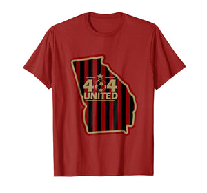 404 United Atlanta Soccer Original Design Georgia Map Shirt