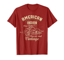 Load image into Gallery viewer, Retro Vintage American Motorcycle Indian for Old Biker Gifts T-Shirt 154656
