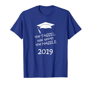 Funny shirts V-neck Tank top Hoodie sweatshirt usa uk au ca gifts for The Tassel Was Worth The Hassle 2019 Graduation T-shirt 1704790