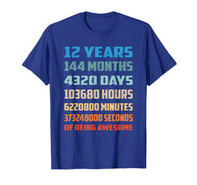 Load image into Gallery viewer, 12th Birthday Gift T Shirt 12 Years Old Being Awesome Shirt
