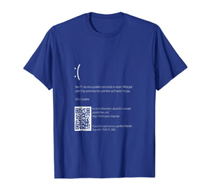 Blue Screen Of Death T-Shirt ;The Scariest Halloween Costume