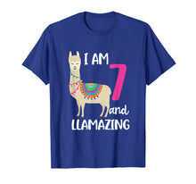 Load image into Gallery viewer, Funny shirts V-neck Tank top Hoodie sweatshirt usa uk au ca gifts for 7th Birthday Llama I&#39;m 7 Years Old and Llamazing T-Shirt 1402475
