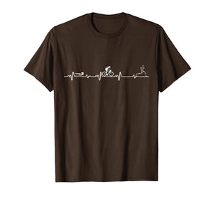 Funny shirts V-neck Tank top Hoodie sweatshirt usa uk au ca gifts for T-Shirt Triathlon heartbeat 754128