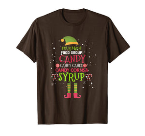 Funny shirts V-neck Tank top Hoodie sweatshirt usa uk au ca gifts for Four Main Food Groups Elf Buddy Christmas Pajama T-Shirt Tee 1758812
