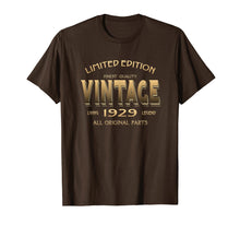 Load image into Gallery viewer, 90th Birthday Gift 1929 T-Shirt B-Day 90 Year Old Age Yr
