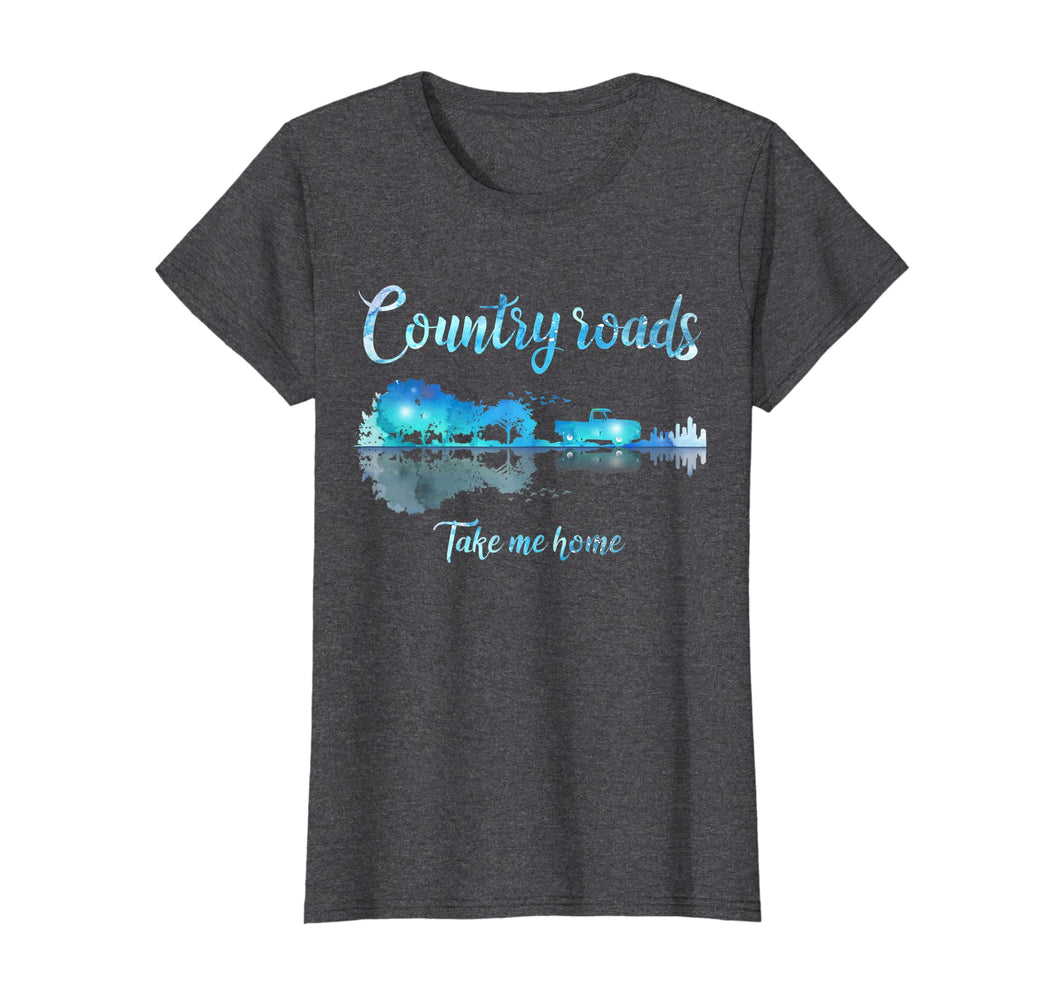 Funny shirts V-neck Tank top Hoodie sweatshirt usa uk au ca gifts for Country Roads Take Me Home Guitar Lake Funny Farmer T-shirt 2510753
