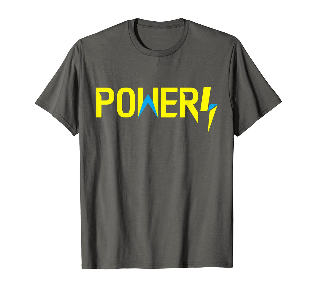 Funny shirts V-neck Tank top Hoodie sweatshirt usa uk au ca gifts for Power Logo Hazard Bolt T-Shirt Power By Shirt 1860562