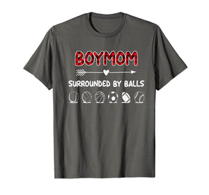 Boymom-Surrounded-By-Balls-Tshirt-Gift
